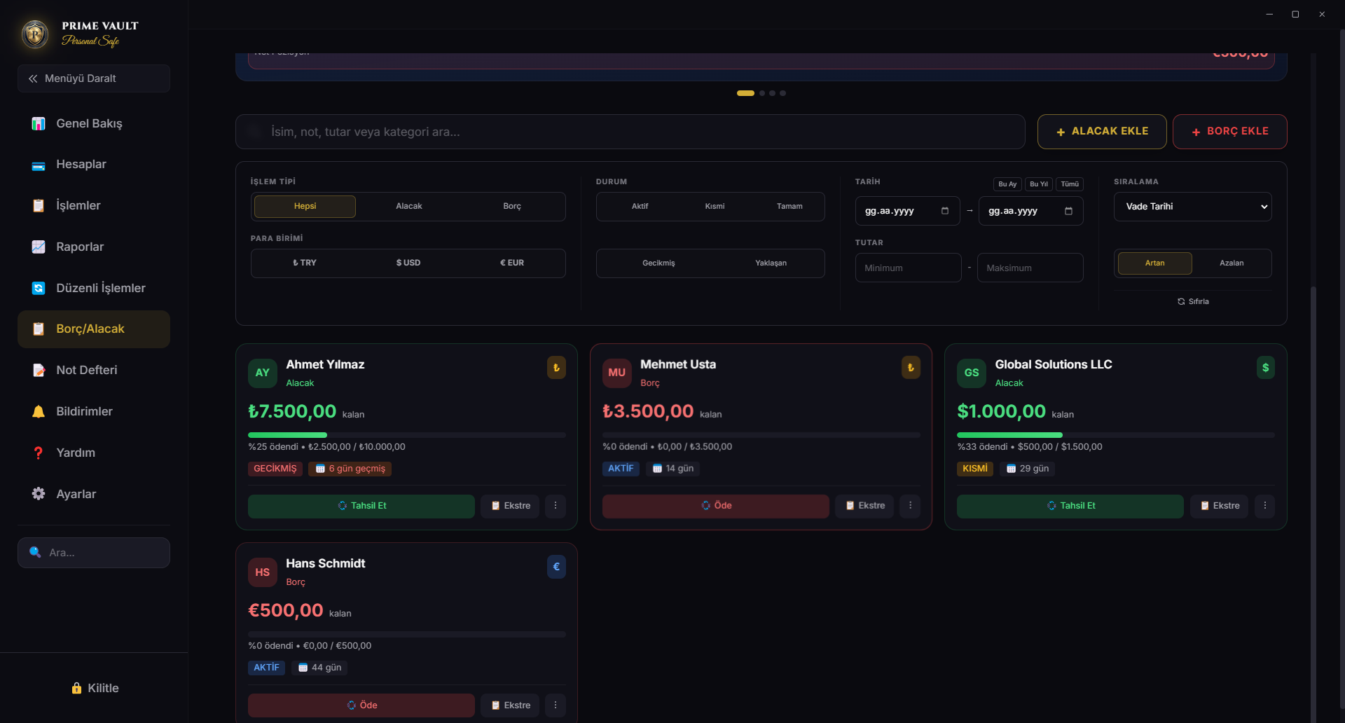 Prime Vault Ekranı 2