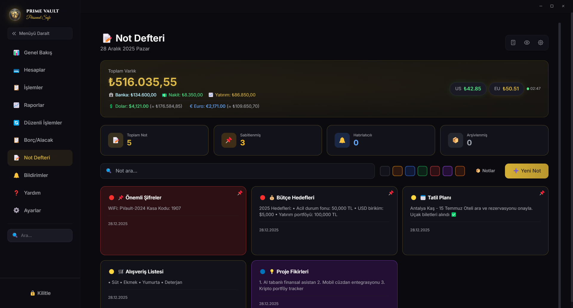 Prime Vault Ekranı 3