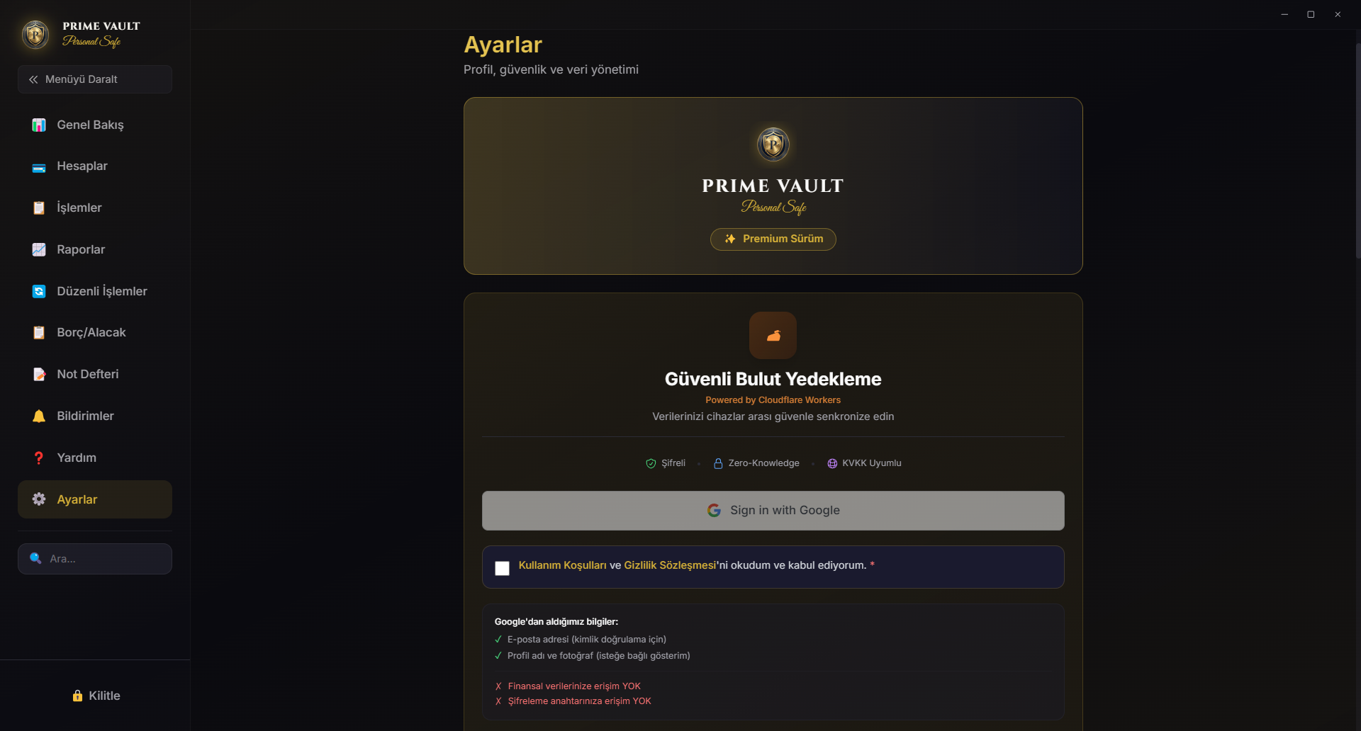 Prime Vault Ekranı 5