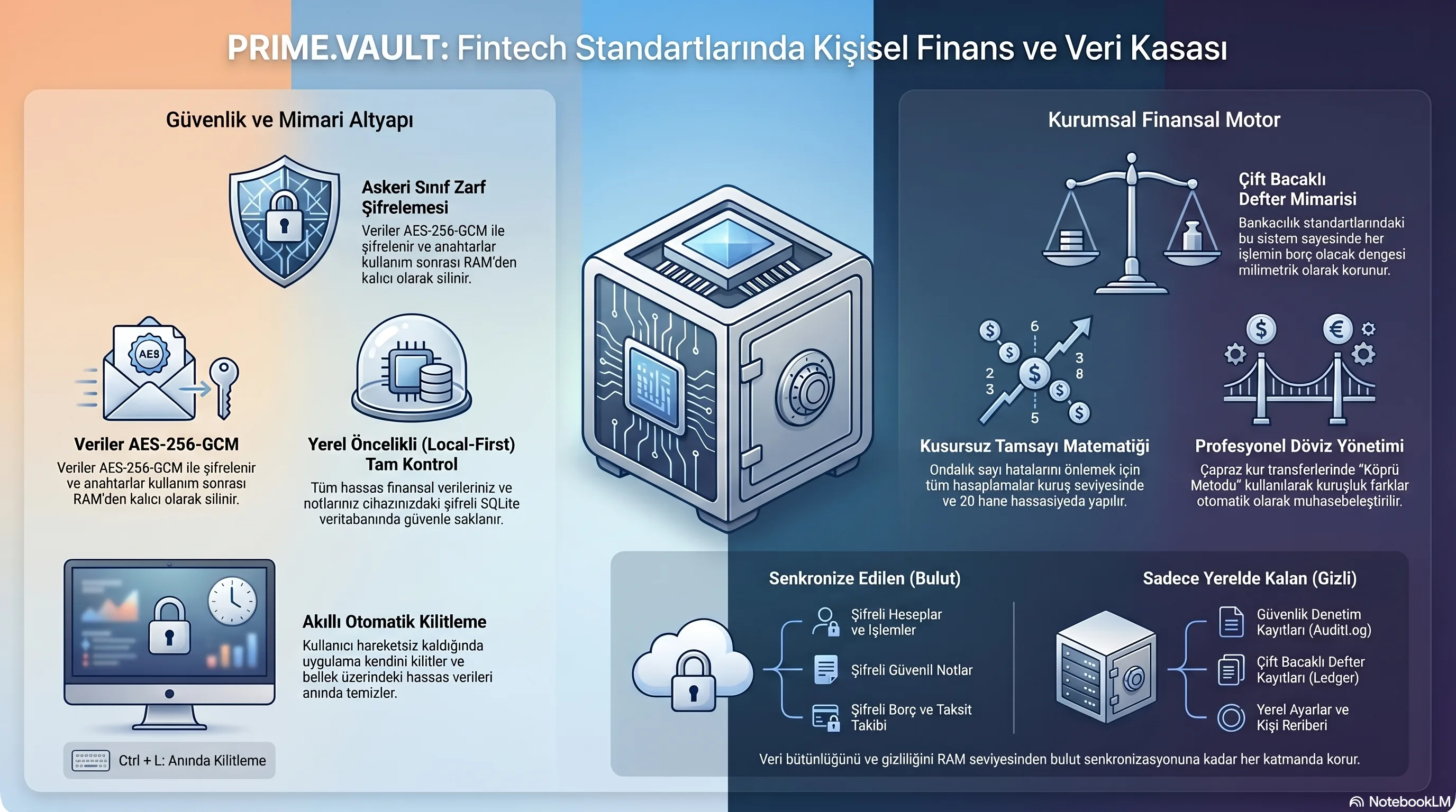 Prime Vault finans motoru mimari şeması